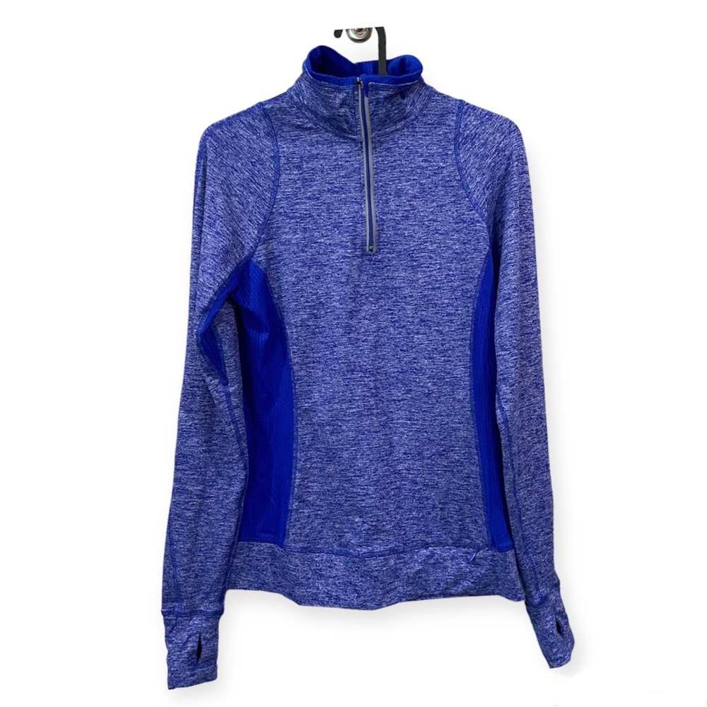 Reva Revawear Half Zip Track Active Pullover Blue Small